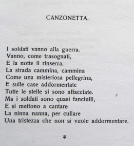 Ugo Betti, Canzonetta da Il re pensieroso (I strofa)
